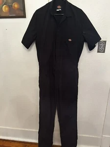 Vintage Dickies Coveralls Short Sleeve Black LT - Picture 1 of 8