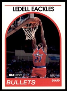 1989-90 NBA Hoops Ledell Eackles1025 Rookie Washington Bullets #194