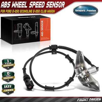 Front Left LH ABS Wheel Speed Sensor for Ford E-250 Econoline E-350 Club Wagon - Image 1 of 4