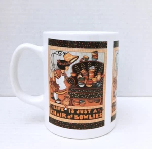Vintage Mary Engelbreit Life Is Just AChair Of Bowlies 1992 Mug Cup In Box ME - Picture 1 of 9