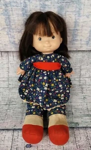 VTG 1973 Fisher Price Jenny Lapsitter Doll - Blue Floral outfit - Brown Hair - Picture 1 of 21