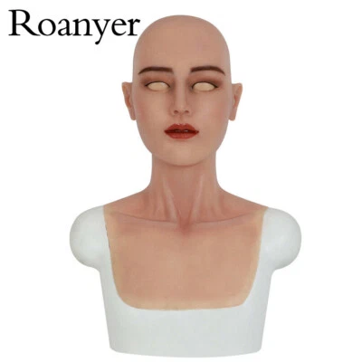 Roanyer Realistico Silicone Femmina Copricollo Crossdresser Cosplay - Immagine 1 di 4