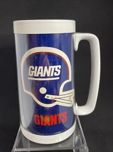 Vintage NFL 1976 New York Giants Plastic Thermo Serv Beer Mug 16 oz Cup USA Made - Picture 1 of 9