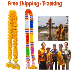 Thai Garland Artificial Muay Thai Boxing Amulet Sacred Worship Hanging Neck - Picture 1 of 10