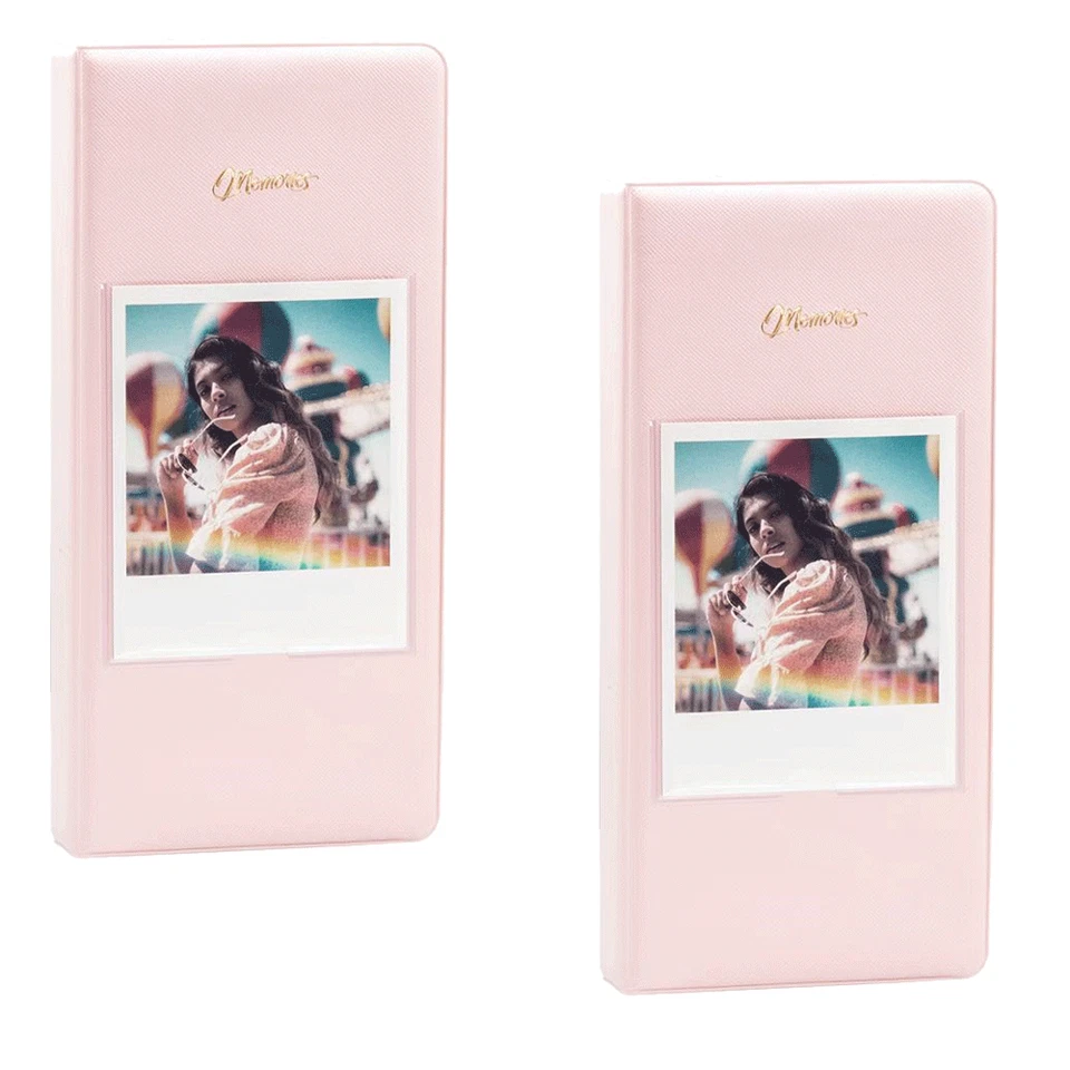64 Pocket Photo Album for Polaroid Prints - Pink - Kit of 2 - Image 1 of 4