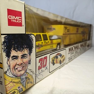 1995 GMC Crew Cab Pickup & Trailer Michael Waltrip Pennzoil Race Car Hauler - Picture 1 of 8