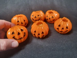 Set Of 6, Tiny, Halloween Jack-O-Lantern, Candles - Picture 1 of 6