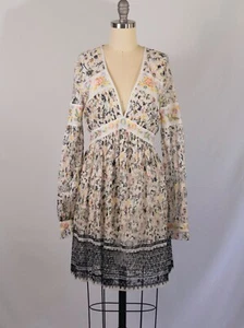 FREE PEOPLE urbano boho floral encaje vestido S - Imagen 1 de 7