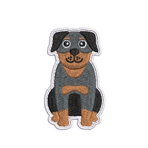 Rottwieler Patch Embroidered Iron-on DIY Applique Vest Jacket Clothing Backpack - Picture 1 of 12