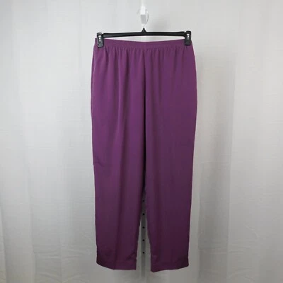 Alfred Dunner Elastic Waist Comfort Pull-On Casual Pants - 14, Berry #958 - Image 1 of 4