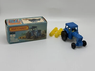 1978 VINTAGE MATCHBOX SUPERFAST #46 FORD TRACTOR AND HARROW WITH ORIGINAL BOX - Image 1 of 4