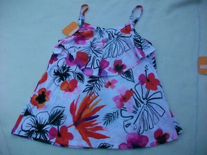 Gymboree Swing Tank Top Sz 5 Island Girl Floral Pink White Spaghetti Straps - Picture 1 of 5