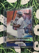 2015 Panini Prizm Red White and Blue Mojo Prizm Rickey Henderson #159 HOF