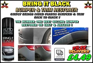 BLACK PLASTIC BUMPER TRIM RESTORER BACK TO BLACK REVIVES PLASTICS CAR VAN RUBBER - Picture 1 of 24