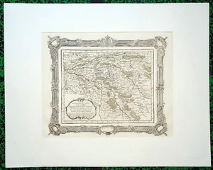 XVIII è Généralité Tours Elections Chinon & Loches Carte par Zannoni Editée 1766 - Picture 1 of 2