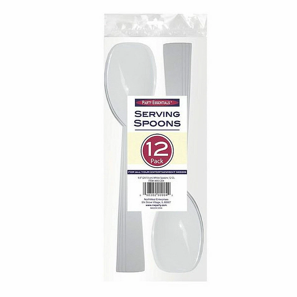 1 de Juegos de Cucharas para Servir Party Essentials 9.5" - Blanco 12 Ct. Foto 1 de 1