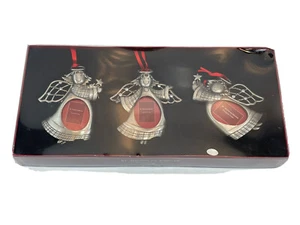 St. Nicholas Square, angel ornament frames, pewter with rhinestone 77417R - Picture 1 of 9