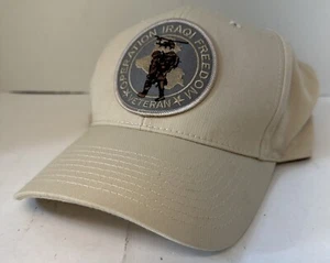 Operation Iraqi Freedom Veteran Mens Cap [Baseball Cap - Tan New Patch - Picture 1 of 8