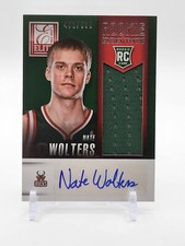 2013-14 Panini Elite Nate Wolters Rookie Essentials JERSEY RELIC AUTO RC 452/599