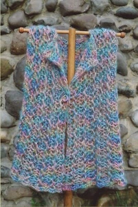 Hairpin Lace Vest - Oat Couture CROCHET PATTERN PH609 - Adult Sizes 36-54 - Picture 1 of 3