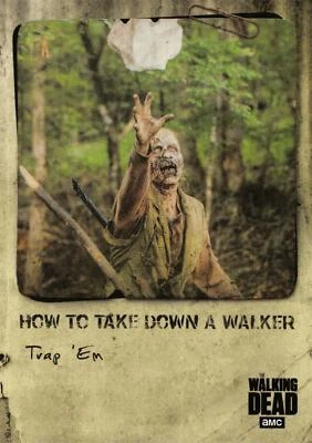 Walking Dead Hunters Hunted HOW TO TAKE DOWN A WALKER Insert HT-7 / TRAP 'EM - Image 1 of 2
