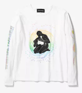 Neu BIANCA CHANDÔN Herren Spirituelle Praxis LS T-Shirt LARGE Baumwolle Hergestellt in den USA Neu ohne Etikett - Bild 1 von 9