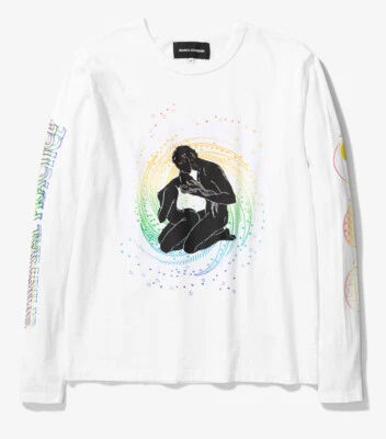 Nueva Camiseta BIANCA CHANDÔN Hombres Práctica Espiritual LS GRANDE Algodón Hecha en EE. UU. NUEVA SIN ETIQUETAS Foto 1 de 4