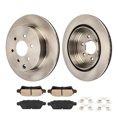 Rear Ceramic Brake Pads & Coated Rotors Set Kit For 2005-2012 Nissan Pathfinder - Изображение 1 из 4