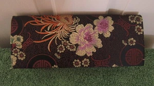 NEW FORMAL PURSE CLUTCH SHOULDER BAG PURSE -ASIAN FLORAL DESIGN - Picture 1 of 5