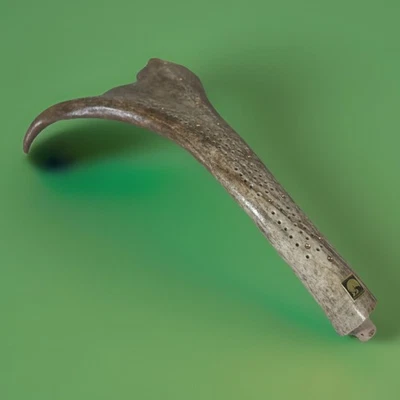 Juego de cuna de 2 pistas de asta caribú de Alaska hecho a mano juego/decoración de cabina (-1 pin) Foto 1 de 4