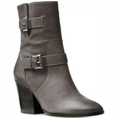 Botín Michael Kors 'Ashton' Mid Cuero Gris Talla 8.5 Precio de venta sugerido por el fabricante $250 Boho para mujer Foto 1 de 4
