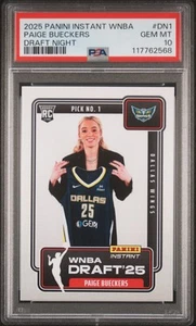 2025 PANINI INSTANT WNBA DRAFT NIGHT #DN1 PAIGE BUECKERS PSA 10 - Picture 1 of 2