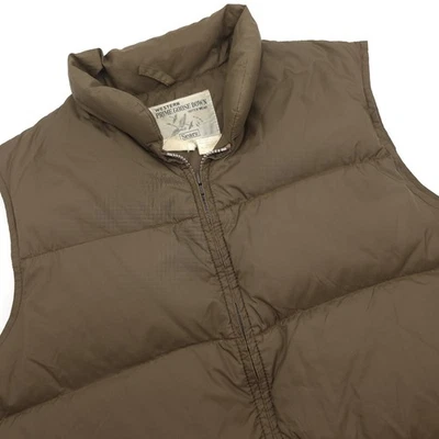 Vintage Sears Western Prime Goose Down Men's Large Outer Wear Full Zip Brown - Image 1 of 4