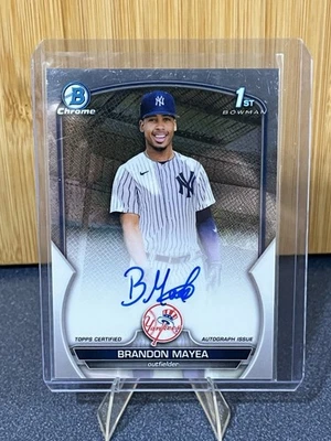 2023 BOWMAN CHROME BRANDON MAYEA 1ST ON-CARD AUTO - YANKEES #CPA-BMA - Image 1 of 2