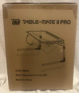NEW TM Table-Mate II Pro Folding TV Dinner Lap Top Tray - Black - Picture 1 of 1
