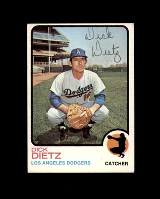 Dick Dietz Signed Original 1973 Topps Los Angeles Dodgers Autograph - Image 1 of 2