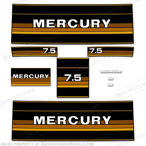 Fits Mercury 1984-1985 7.5hp Outboard Decals - Image 1 of 1