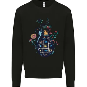 Peace Grenade Anti-War Pacifist World Hippy Kids Sweatshirt Jumper - Picture 1 of 87
