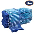 Two Tone Kitchen Tea Towels 100% Cotton Dry Cleaning Dish Clothes Blue 48pcs New