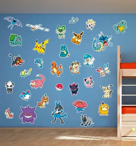 Pokemon multi pack Bedroom Wall Art Stickers - Picture 1 of 4