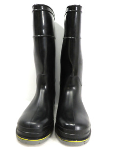  Men's Dunlop Pull Up Black Work Boots Steel Toe -Size 12