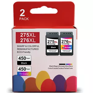 2-Pack PG-275XL CL-276XL Ink compatible for Canon Pixma TS3522 TS3520 TR4722 - Picture 1 of 6