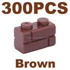 300PCS 1x2 Brown Modified Masonry Profile Fit Bricks Wall 98283 Lot Castle MOC