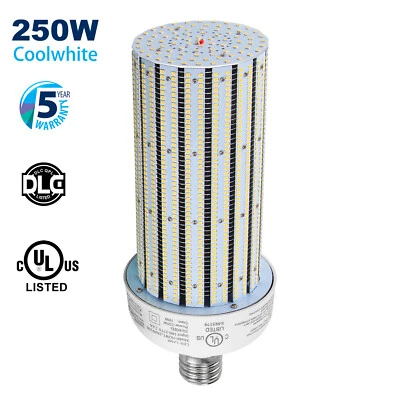 250W LED Corn Bulb High Bay Fixture Replace HID MH HPS 1000W Lamp Large Area E39 - Image 1 of 4