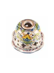 PIATTO LAMPADARIO CERAMICA SICILIANA DECORO FIORI D.16 - Bild 1 von 1