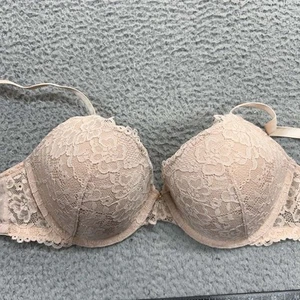 H&M Bra 34D Push Up Bra Boost Lift Lace Seamed Padded - Picture 1 of 10