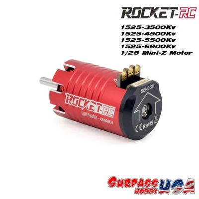 Rocket-RC 1/28 Mini-Z Sensored Brushless Motors 1525 Series (Red) - Image 1 of 4
