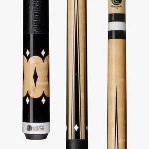 Lucasi LZSE5 Zero Flexpoint Pool Cue – Natural Maple Black Diamonds Linen Wrap - Picture 1 of 5