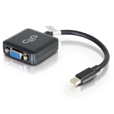 C2G 20cm Mini DisplayPort Male to VGA Female Adapter Black 84315 - Image 1 of 3