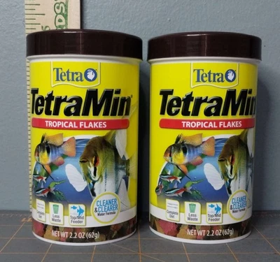 (2-Pk) TetraMin COPOS TROPICALES Alimento para peces DIETA COMPLETA 62g AGUA LIMPIA 02/25 Foto 1 de 2